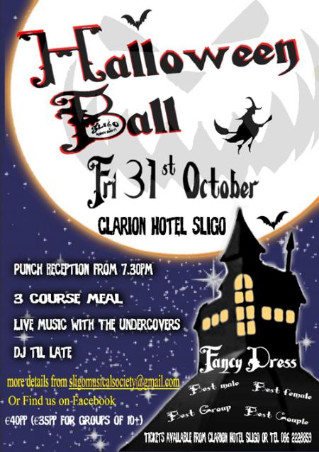 Sligo Musical Society Halloween Ball poster